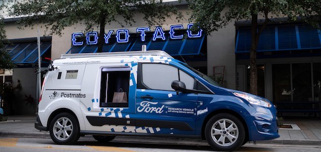【企業・自動運転】フォード、自動運転バンによる食品の宅配サービスを試験的に開始