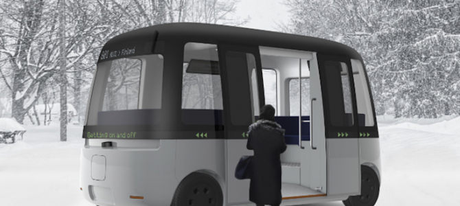 【話題・自動運転】無印良品、どんな天候でも走れる自動運転バスに車体デザインを提供　2020年実用化目指す