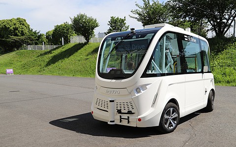 【話題・自動運転】SBドライブの自動運転シャトルバス「NAVYA ARMA」がナンバー取得。7月3日から都内で実証実験
