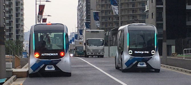 【話題・自動運転】トヨタ自動運転EVバス｢eパレット｣東京五輪2020選手村で走行テスト中