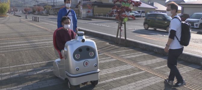 【話題・自動運転】「自動運転ロボット」が買い物支援 倉敷市真備町で実証実験スタート