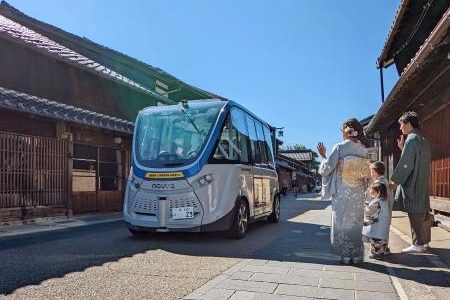 【自動運転・地方自治】岐阜市、中心部で自動運転バス １１月２５日から、１０人乗り